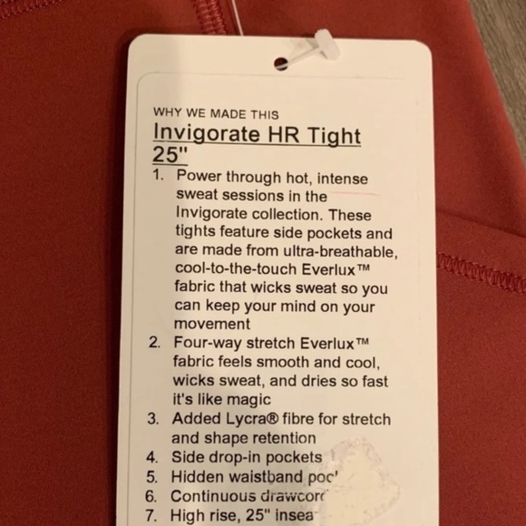 Lululemon Invigorate High Rise leggings - Picture 4 of 4